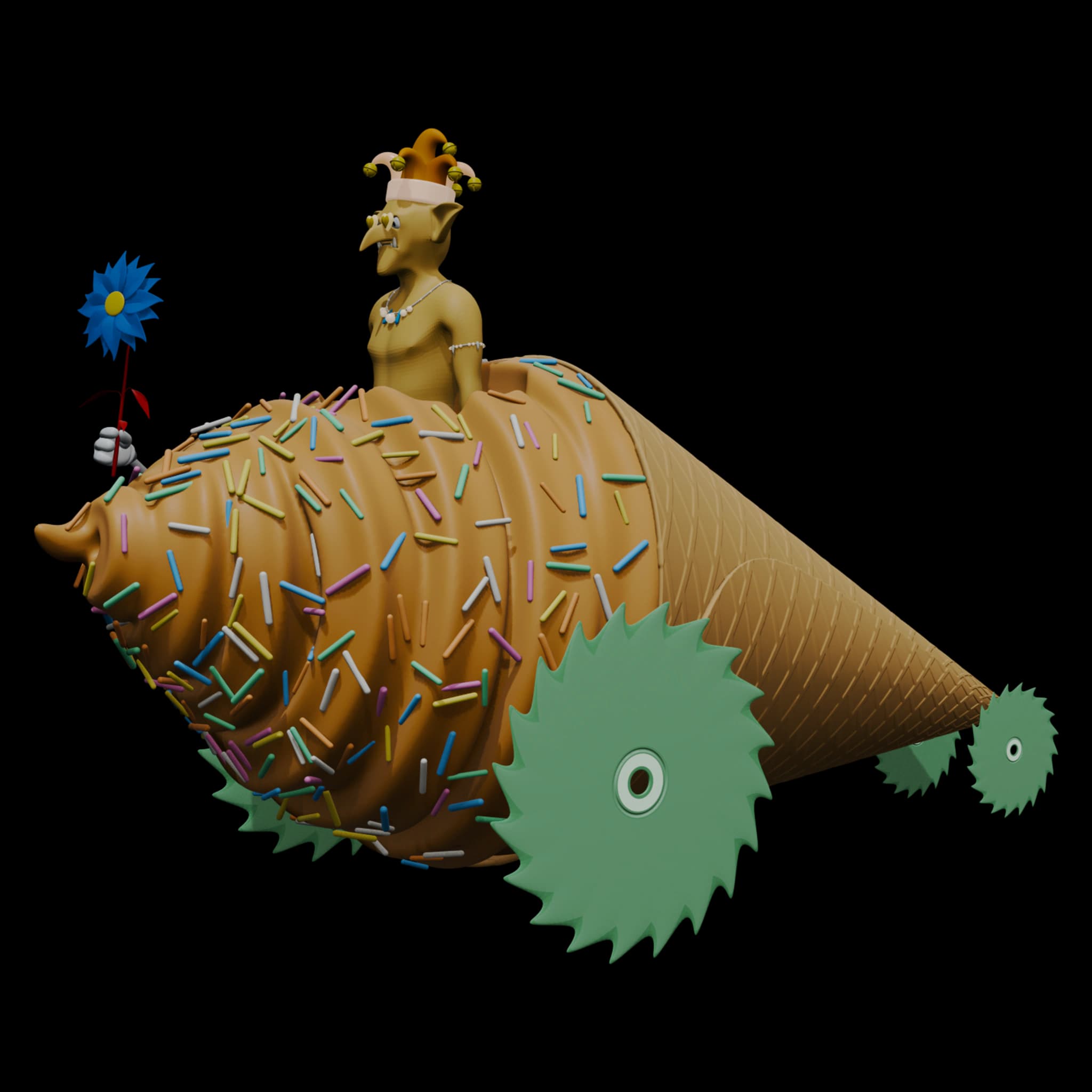 EER 6547: Goblin in a Ice Cream Cone with a Jester hat