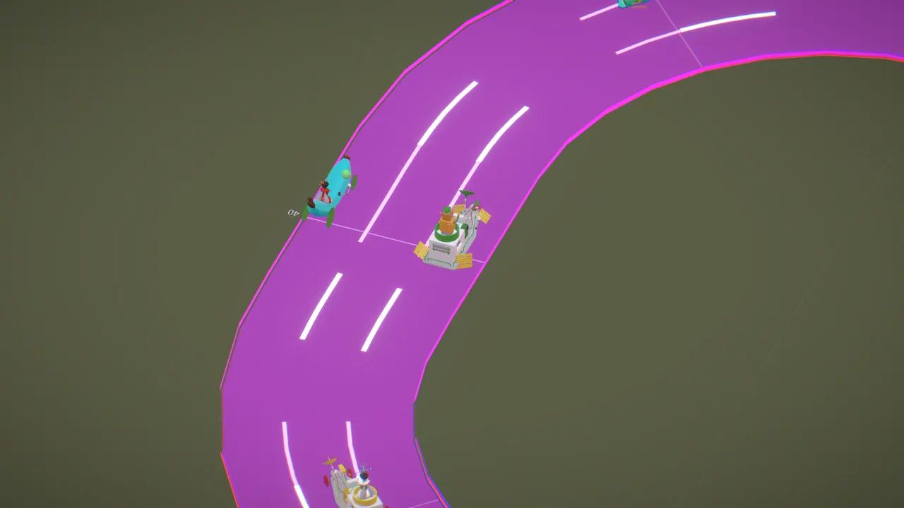 Compression zoom on the finish line